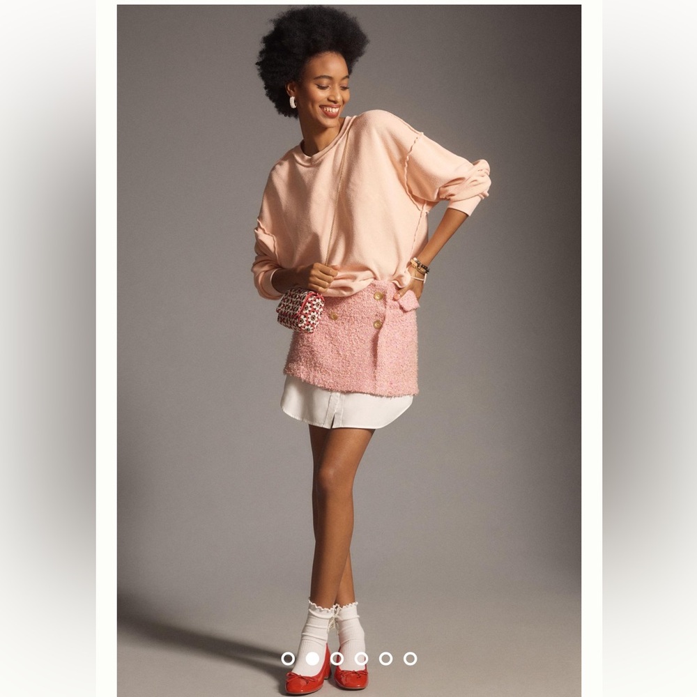 Anthropologie tweed mini skirt